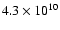 $4.3\times10^{10}$