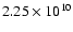 $2.25\times10^{10}$
