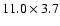 $11.0\times3.7$