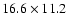 $16.6\times11.2$