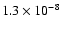 $1.3\times10^{-8}$