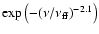 $\exp\left(-(\nu/\nu_{\rm ff})^{-2.1}\right)$