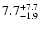 $\rm 7.7_{-1.9}^{+7.7}$