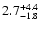 $\rm 2.7_{-1.8}^{+4.4}$
