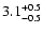 $\rm 3.1_{-0.5}^{+0.5}$