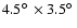 $4.5\hbox{$^\circ$ }\times 3.5\hbox{$^\circ$ }$