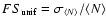 $FS_{\rm unif} =\sigma_{\langle N\rangle}/\langle N\rangle$