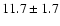 $11.7\pm1.7$