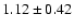 $1.12\pm0.42$