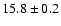 $15.8\pm0.2$