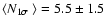$\langle\mbox{$\space N_{1\sigma}$ }\rangle=5.5\pm1.5$