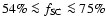 $54\%\la f_{\rm SC}\la75\%$