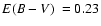 $\mbox{$\space E(B-V)$ }=0.23$