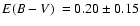 $\mbox{$\space E(B-V)$ }=0.20\pm0.15$