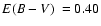 $\mbox{$\space E(B-V)$ }=0.40$