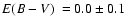 $\mbox{$\space E(B-V)$ }=0.0\pm0.1$