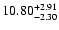 $\rm 10.80^{+2.91}_{-2.30}$