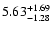 $\rm 5.63^{+1.69}_{-1.28}$