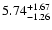 $\rm 5.74^{+1.67}_{-1.26}$