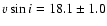 $v\sin
i=18.1\pm1.0$