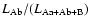 $L_{\rm Ab}/(L_{\rm Aa+Ab+B})$