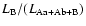 $L_{\rm B}/(L_{\rm Aa+Ab+B})$