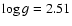 $\log g=2.51$