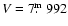 $V = 7\hbox{$.\!\!^{\rm m}$ }992$