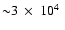 ${\sim}3~\times~10^4~$