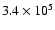 $3.4\times 10^5$