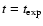 $t=t_{\rm exp}$