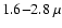 $1.6{-}2.8~\mu$