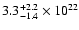 $3.3^{+2.2}_{-1.4}\times
10^{22}$