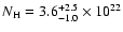 $N_{\rm H} =
3.6^{+2.5}_{-1.0}\times10^{22}$