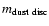 $m_{{\rm dust~disc}}$