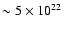 $\sim5\times10^{22}$