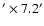 $' \times7.2'$