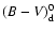 $(B-V)_{\rm d}^{0}$