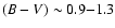 $(B-V) \sim 0.9{-}1.3$