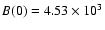 $B(0)=4.53 \times 10^{3}$