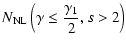 $\displaystyle N_{\rm NL}\left(\gamma \le {\gamma _1\over 2}, s > 2\right)$