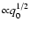 ${\propto} q_0^{1/2}$