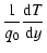 $\displaystyle {1\over q_0}{{\rm d} T\over {\rm d} y}$