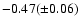 $-0.47(\pm 0.06)$