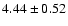 $4.44 \pm 0.52$