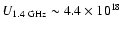 $U_{1.4~{\rm {GHz}}} \sim
4.4\times10^{18}$