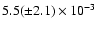 $5.5(\pm 2.1)\times 10^{-3}$