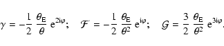 \begin{displaymath}\gamma=-{1\over 2}~{\theta_{\rm E}\over \theta}~
{\rm e}^{2{\...
...2}~{\theta_{\rm E}\over \theta^2}~
{\rm e}^{3{\rm i}\varphi} .
\end{displaymath}