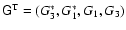 $\tens{G}^{\rm
T}=(G_3^*,G_1^*,G_1,G_3)$