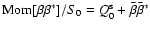 ${\rm Mom}[\beta\beta^*]/S_0=Q_0^{\rm s}+\bar\beta \bar\beta^*$